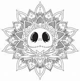 Mandala Coloring Jack Nightmare Skellington Pages Christmas Before Mandalas Character Adults Adult Color Anxiety Inspired Main His Hard Halloween Disney sketch template