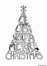Coloring Christmas Adult Tree Pages Merry Printable Color Print Adults Sheets Book Kids Ornaments Books sketch template