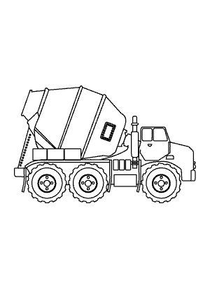 concrete truck transportation coloring pages  kids printable