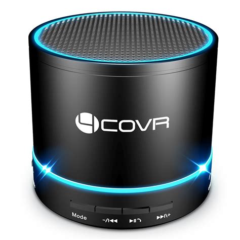 wireless bluetooth speaker forcovr mini led  multi function portable outdoor stereo