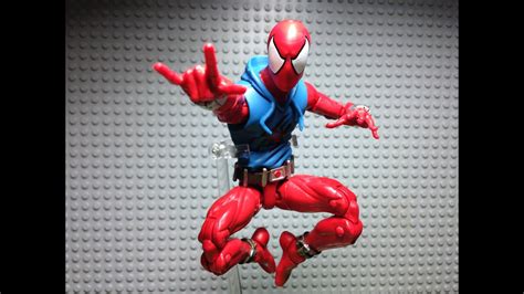 Posing Marvel Legends Infinite Series Scarlet Spider Youtube