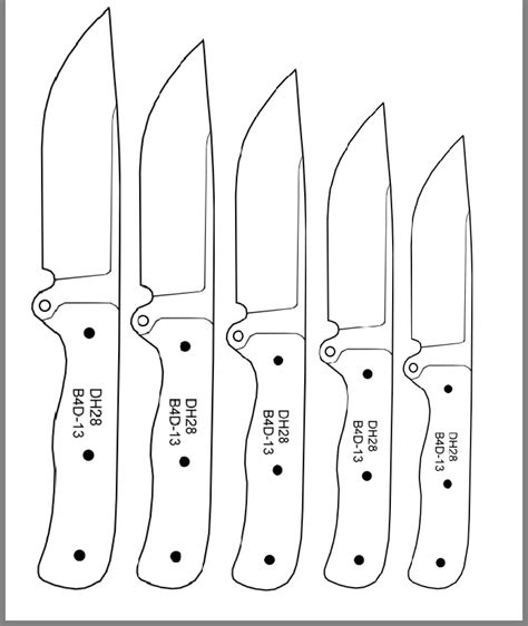 printable combat knife printable bowie knife template