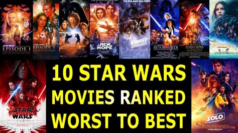 star wars movies ranked worst   youtube
