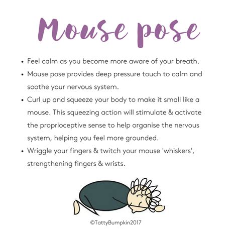 mouse pose children inspired  yoga pose   week