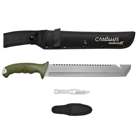 camillus carnivore  machete  titanium bonded  sheath green