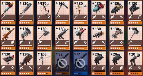 event schematics item shop weapons    recycled      mats