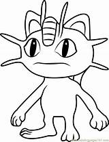 Meowth Pokemon Coloring Go Pages Pokémon Getdrawings Coloringpages101 sketch template