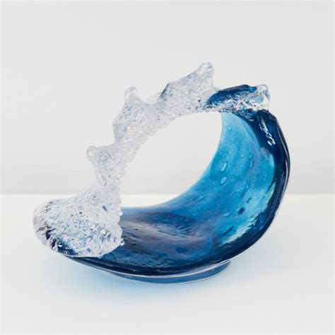 Richard Glass Blue Wave Sculpture 45 Southside Gallery Plymouth