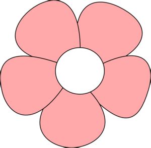 simple flower pink clip art  clkercom vector clip art
