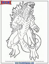 Coloring Godzilla Pages Kids Printable Print Colouring Birthday Monster Everfreecoloring sketch template