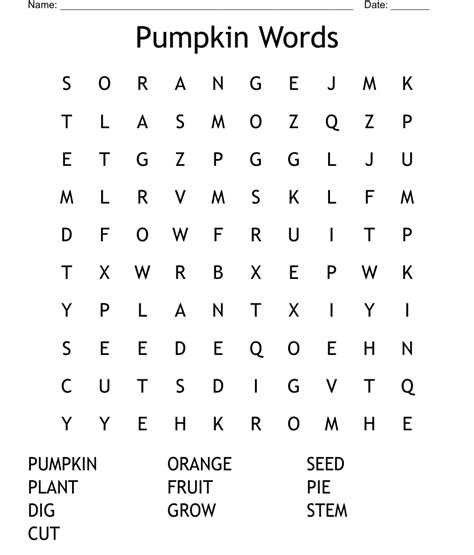 pumpkin words word search wordmint