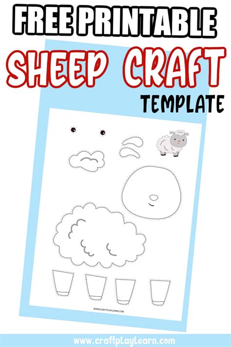 printable sheep template  kids craft play learn