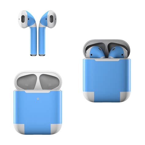 apple airpods skin solid state blue  solid colors decalgirl