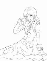 Anime Outline Girl Drawing Body Coloring Template Drawings Manga Pages Deviantart Sketch Basic Line Paintingvalley Group Collection sketch template