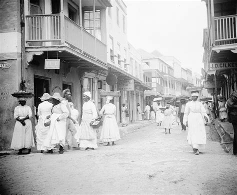 Street Scene Bridgetown Barbados 1906 Barbados