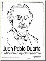 Duarte Pablo Dominicana Dibujos Republica Patrios Simbolos sketch template