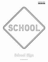 Coloring Sign Pages Road Signs School sketch template