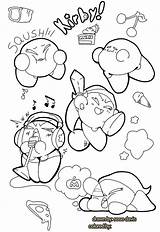 Kirby Coloring Deviantart sketch template