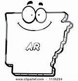 Arkansas Coloring Character State Vector Clipart Pages Outlined Happy Cartoon Outline Cory Thoman Clip Getcolorings Getdrawings Color Illustration sketch template