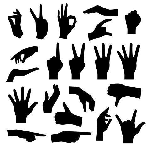 silhouette  hand      cliparts   documents
