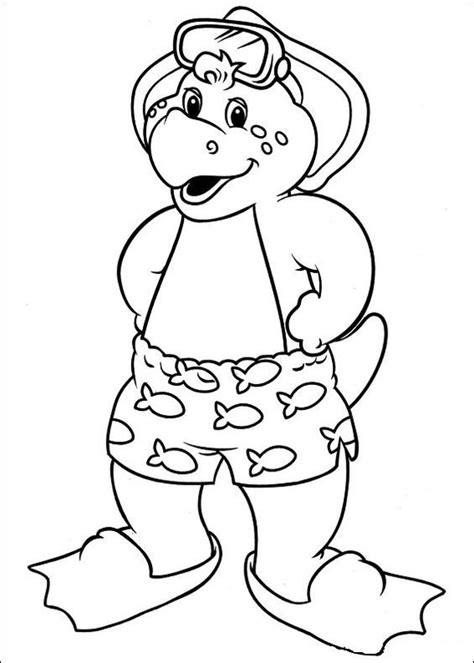 pin  coloring fun  barney friends happy birthday coloring pages