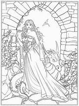 Coloring Pages Fantasy Books Illustrators Grown Kawaii Drake Ups Fairy Halloween Places Book sketch template