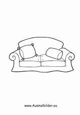 Ausmalbilder Ausmalbild Moebel Ausdrucken Haushalt Möbel Nachttisch Sessel sketch template