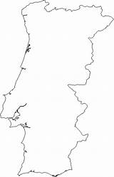 Portugal Map Outline Blank sketch template