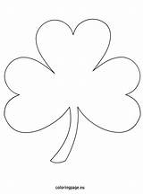 Shamrock Coloring Clover Leaf Template Drawing St Pages Line Crafts Three Patrick Printable March Kids Patricks Coloringpage Eu Shapes Four sketch template