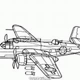 Coloring Bomber Mitchell Pages Planes Helicopters 25d North American sketch template