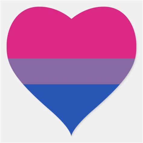 bi pride flag sticker sheets heart