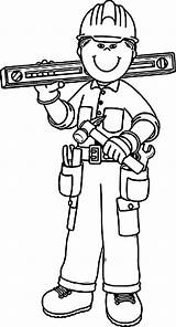 Coloring Pages Carpenter Boy Helpers Community Wecoloringpage Colouring sketch template