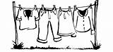 Clothes Line Clipart Clothesline Washing Cliparts Clip Drawing Cartoon Laundry Clothing Colouring Drawings Shirt Put Baby Socks sketch template