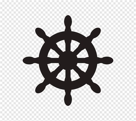 ships wheel helmsman ship symmetry silhouette png pngegg