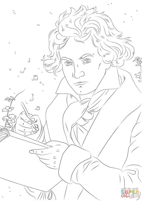 beethoven coloring pages coloring home