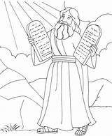 Commandments Ten Coloring Pages Moses Bible Popular sketch template