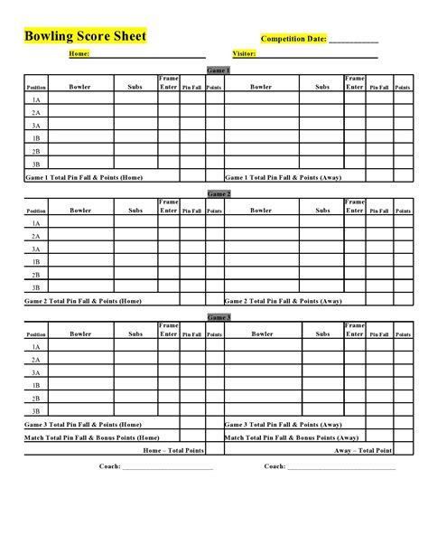 printable bowling score sheet