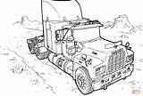 Coloring Pages Mack Truck Drawing Trucks Lastbil sketch template
