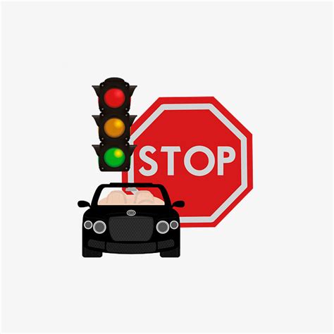 stop  red light reminder light cartoon hand drawing reminder png  psd file