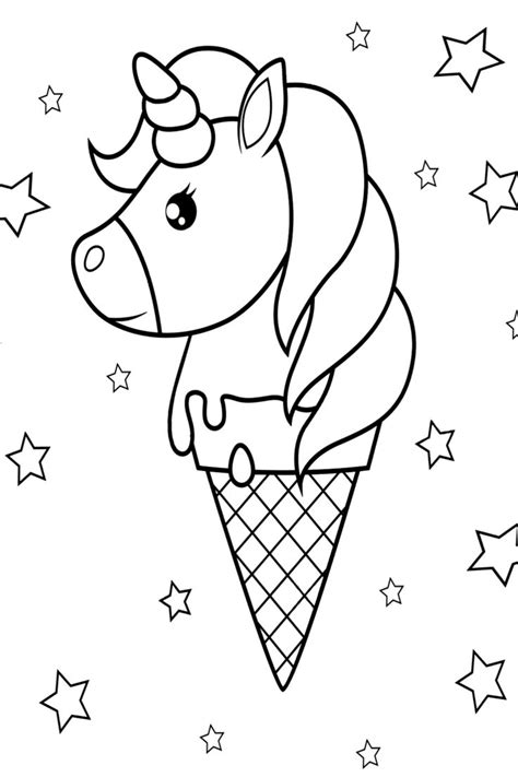 ice cream coloring pages  kids unicorn coloring pages