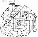 Pigs Little Three Coloring Pages Houses House Drawing Sheets Color Printable Getcolorings Getdrawings Colorings sketch template