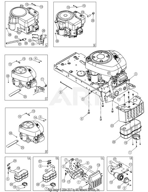 mtd acf  parts diagram  engine accessories