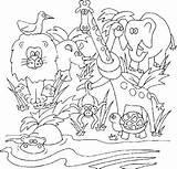Jungle Coloring Pages Preschool Animals Kids Scene Drawing Colouring Preschoolers Themed Sheets Animal Homeschool Color Kittens Colorings Getcolorings Lighthouse Eyes sketch template