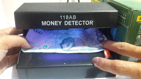 electronic uv light money detector bill currency authenticity checker