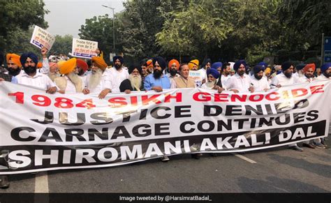 Shiromani Akali Dal Holds Protest March To Seek Justice For 1984 Riots