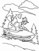 Coloring Pages Snowmobile Donald Duck Skidoo Disney Getcolorings Color Print Printable sketch template