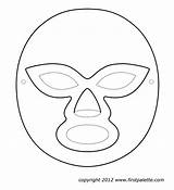 Mask Masks Luchador Libre Nacho Freekidscrafts sketch template