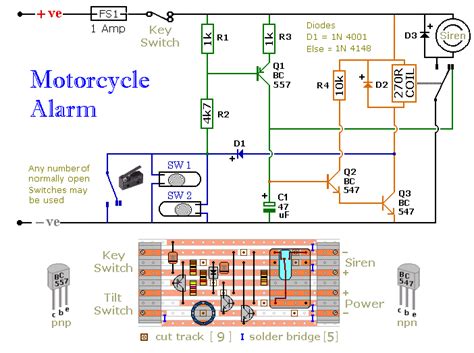motorcycle alarm controlcircuit circuit diagram seekiccom