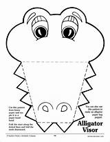 Alligator Mask Crocodile Crafts Craft Visor Preschool Kids Pattern Costume Printable Letter Scholastic Cut Printables Face Molde Paper Template Templates sketch template