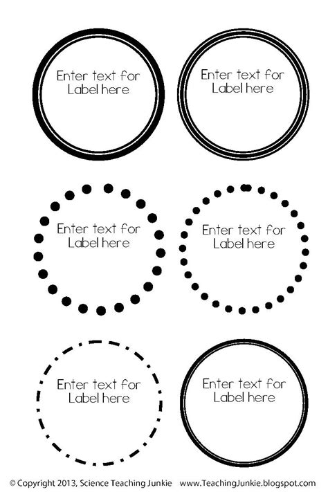 editable circle label template
